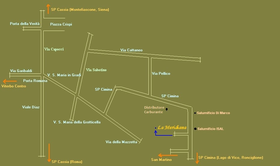 Agriturismo La Meridiana a Viterbo, vicino Roma